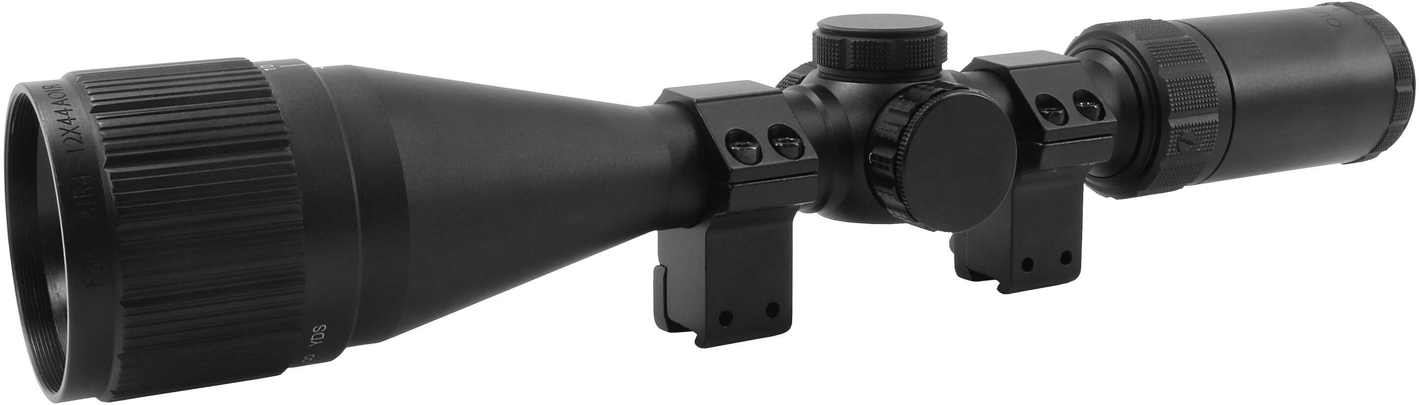 BSA Optics Outlook Air Rifle Scope 4-12x44mm Illuminated Mil-Dot w/ Rings Model: AIR4-12X44AOIRTB