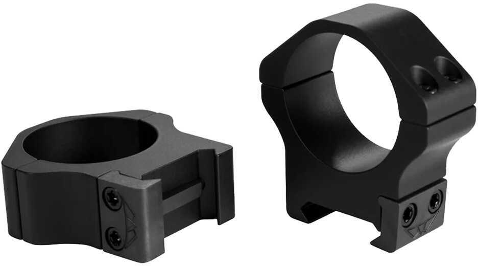 Warne 501M Maxima Horizontal Ring Set 1" Diam Medium Steel Black Matte