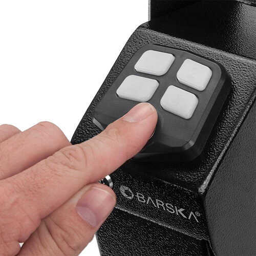 Barska Pistol Safe 3"x13.5"x7.5" Backup Keys and Mounting Hardware Black Biometric CA DOJ Approved AX13092