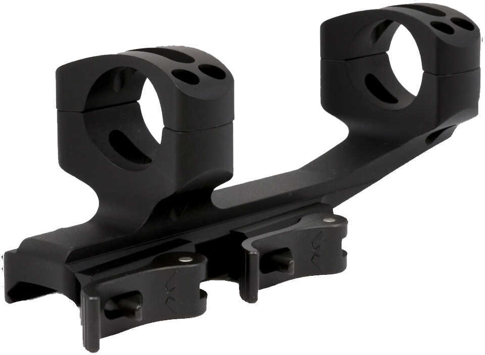 Warne Scope Mounts Quick Detach Cantilever 34mm Fits AR Rifles Extended Skeletonized Black Finish QDXSKEL34TW