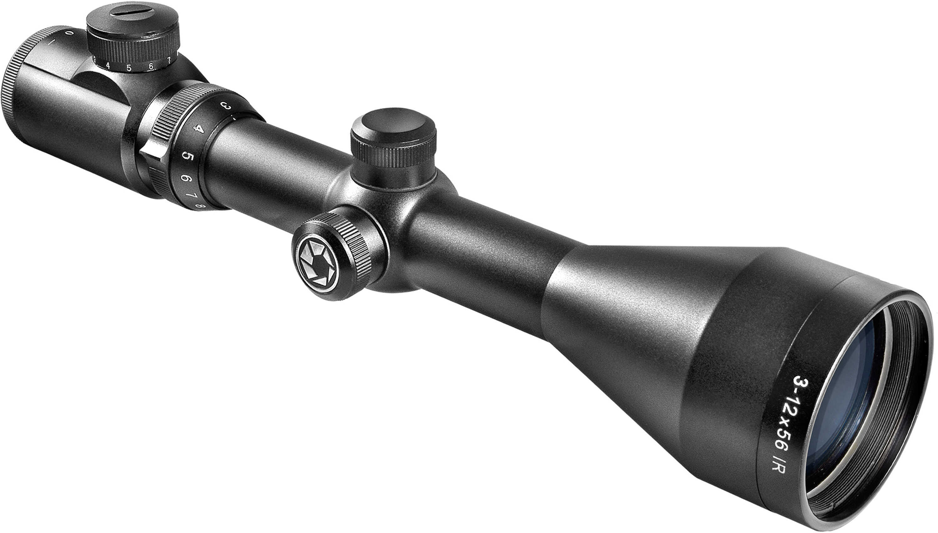 Barska EURO-30 Pro Rifle Scope 3-12X Magnification 56MMObjective 4A Illuminated Cross Reticle Matte Finish 30mm Tube 0.2