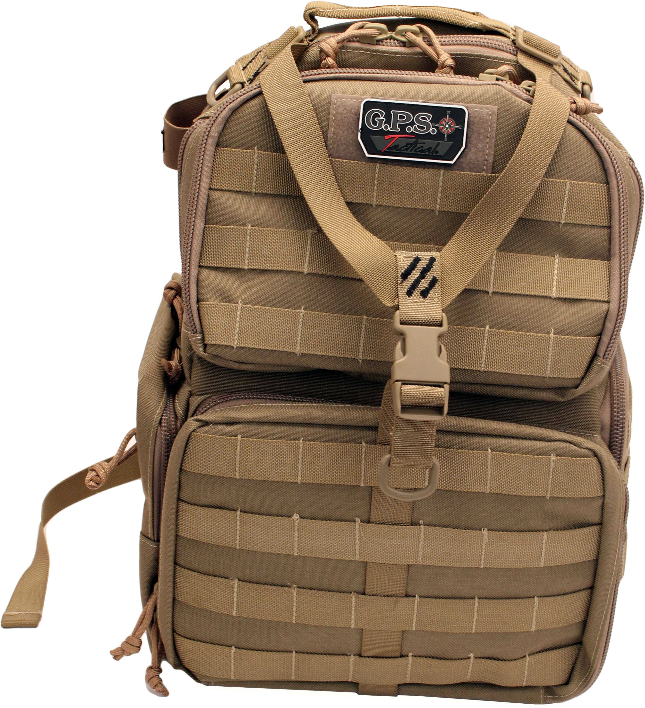 G-Outdoors GPS Tactical Range Backpack Holds 3 Handguns - Tan