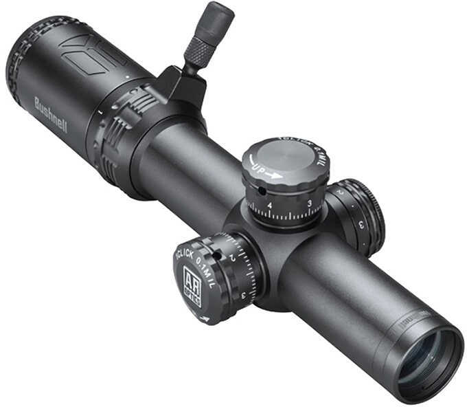 Bushnell AR Optics Rifle Scope 30mm Tube 1-8x 24mm 1/10 Mil Adjustments First Focal Illuminated BTR-1 Reticle MATTE