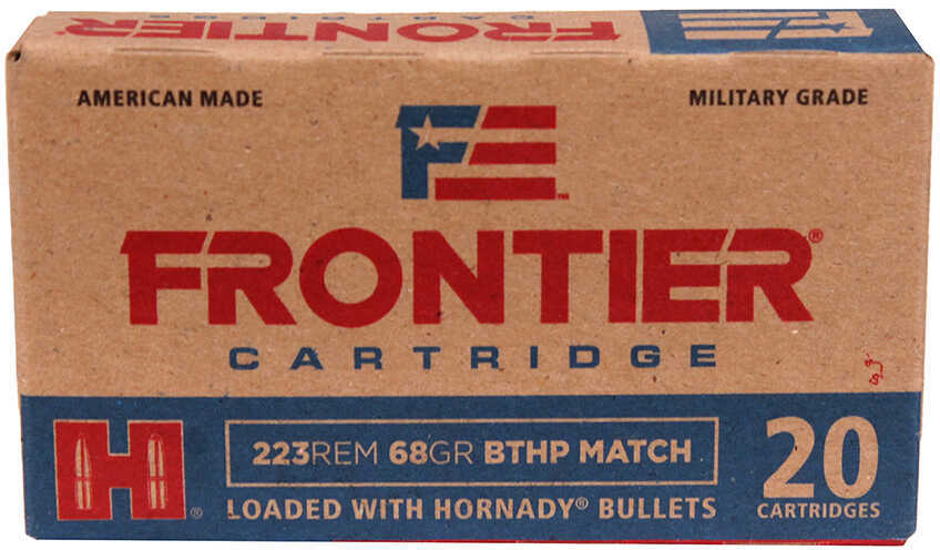 Hornady Frontier Rifle Ammunition .223 Rem 68 Gr BTHP-Match 20/ct
