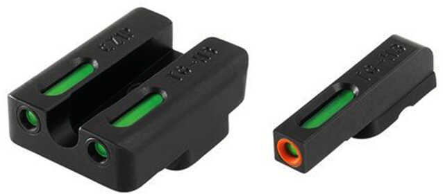 Truglo TFX Pro Tritium/Fiber-Optic Day/Night Sights Fit CZ 75 Series (Most Models) - Front Orange/Green Rear