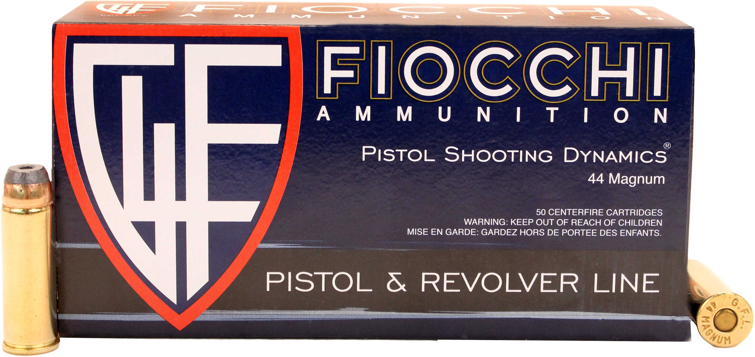 Fiocchi Pistol Shooting Dynamics Handgun Ammunition .44 Mag 240 Gr JHP 1330 Fps 50/Box