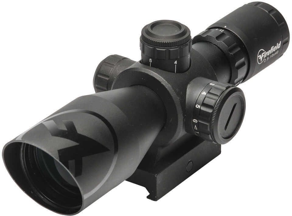 Firefield Barrage Rifle Scope - 2.5-10x40mm Illuminated Mil-Dot Reticle Black Matte