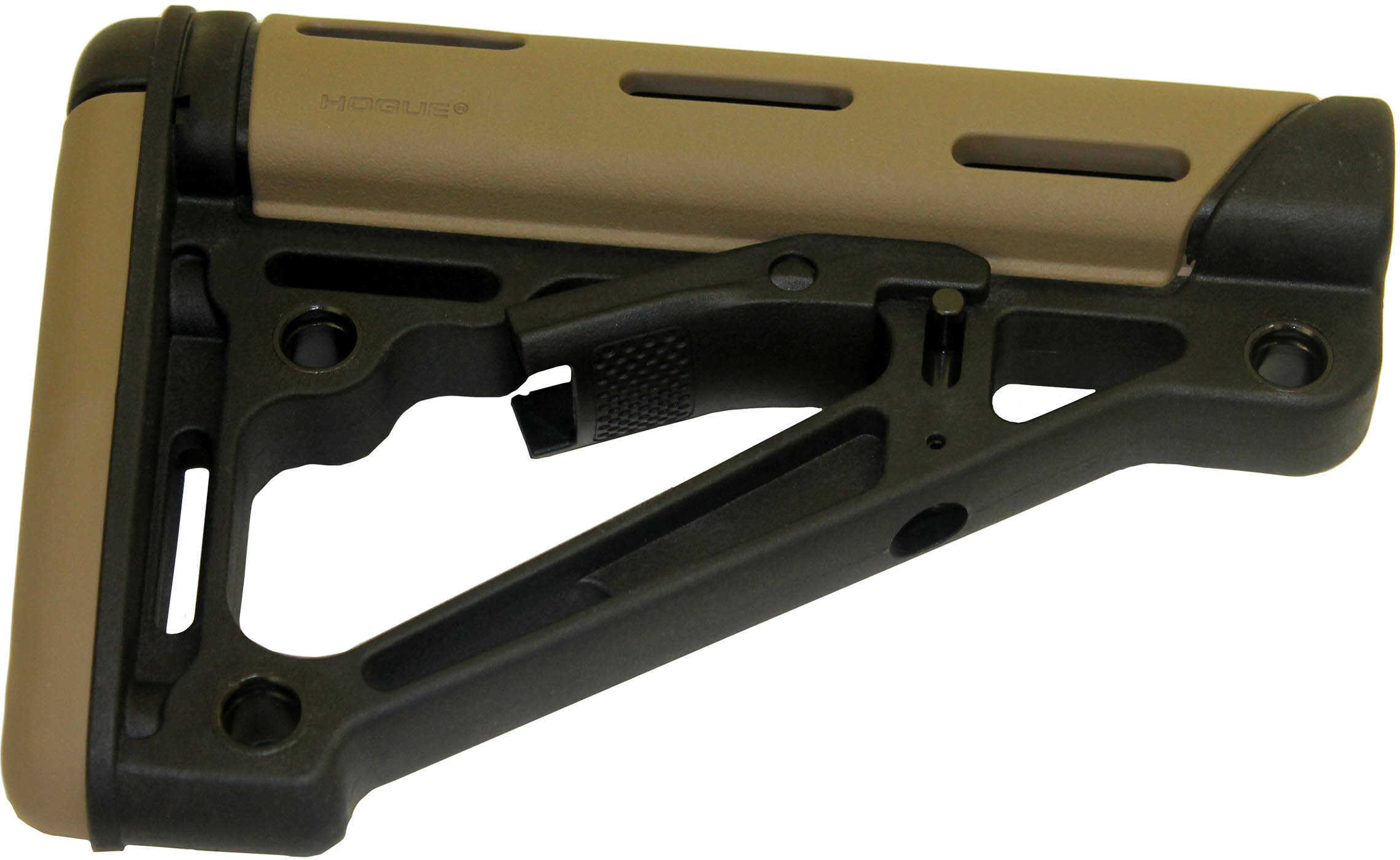 Hogue 15340 Overmolded Collapsible Buttstock Made Of Synthetic Material With Black Finish & Flat Dark Earth R