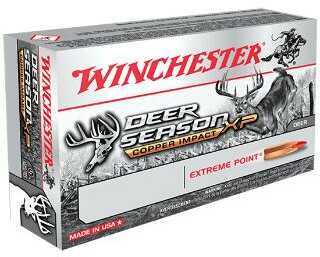 Winchester Ammo X243CLF Copper Impact 243 85 Gr 3260 Fps Extreme Point Lead-Free 20 Bx/10 Cs