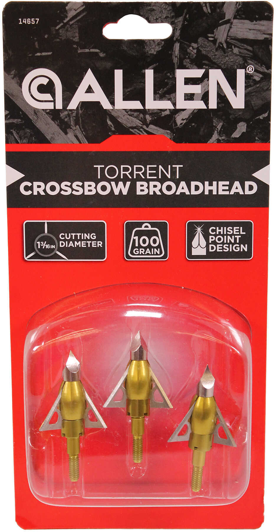 Allen Torrent Crossbow BROADHEAD 100Gr 3Pk YEL