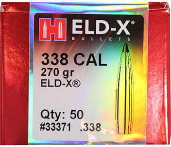Hornady 338 Caliber .338 Diameter 270 Grain ELD-X 50 Count