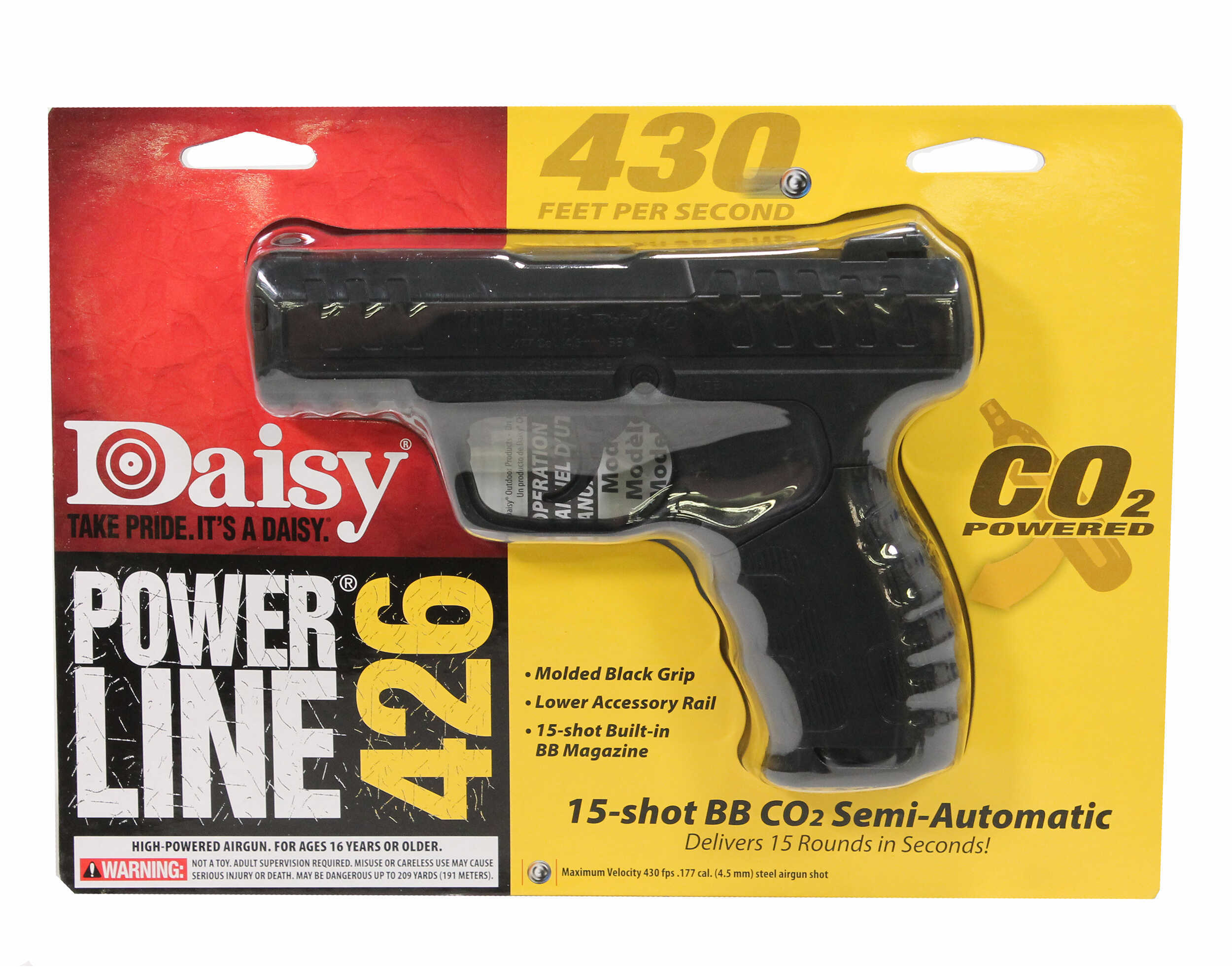Daisy Model 426 Co2 Air Pistol .177 BB'S 8-Shot