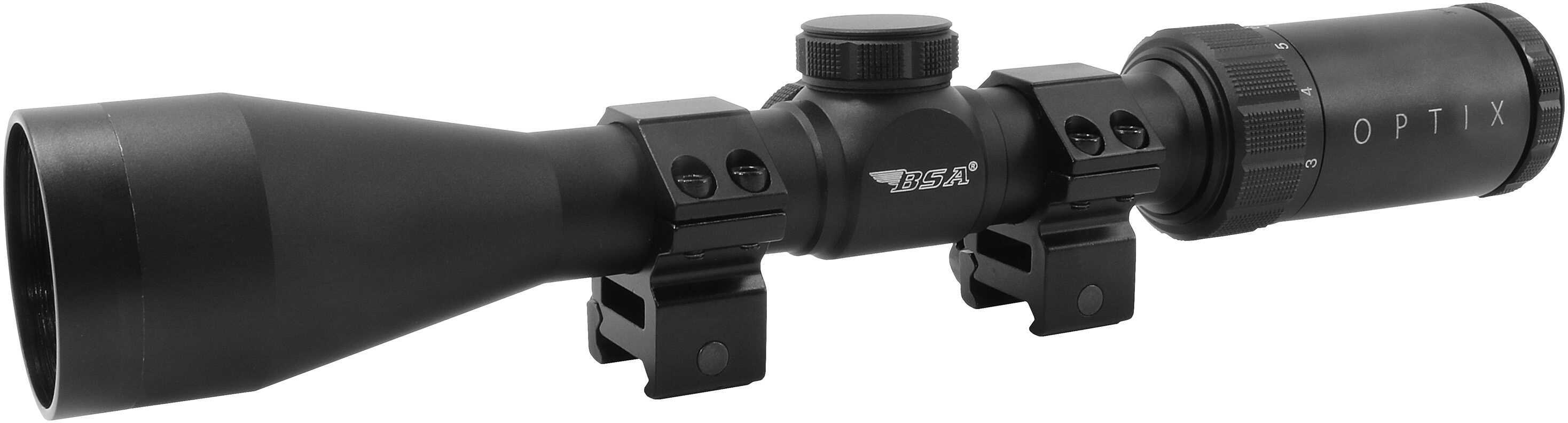 BSA Opticts Optix Hunting Series Rifle Scope 3-9x40mm BDC-8 Reticle w/ Weaver Rings Model: HS3-9X40TB
