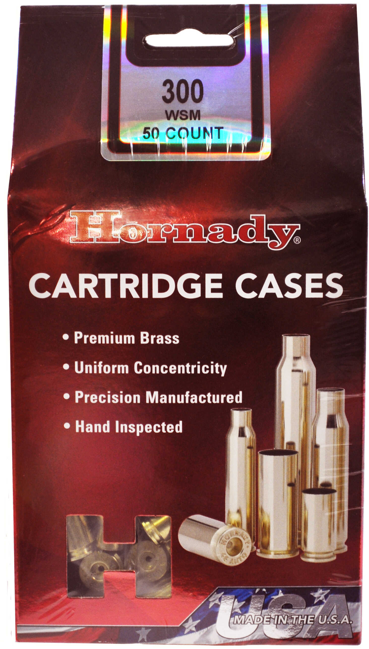 Hornady 300 WSM Unprimed Brass Case 50/box Model 86701