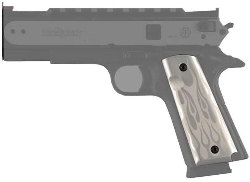 Hog Grips Govt Model FLAMES Alum Clear ANODIZ