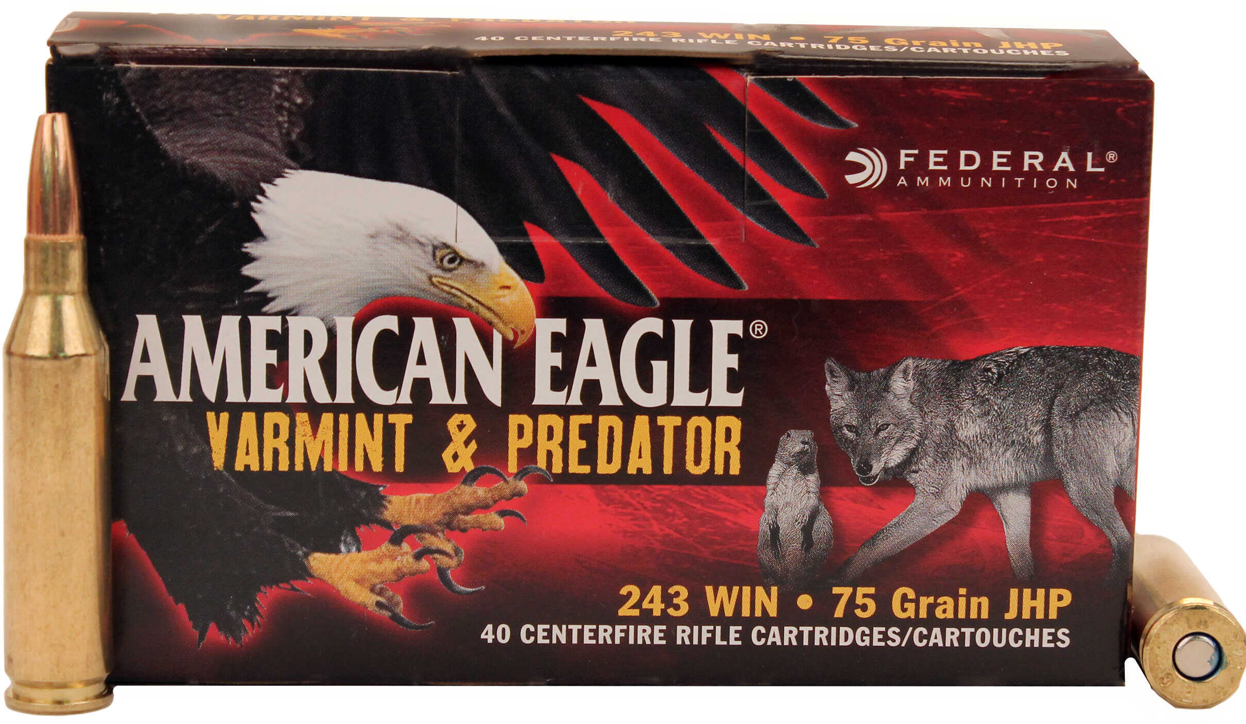 243 Win 75 Grain Hollow Point 40 Rounds Federal Ammunition 243 Winchester