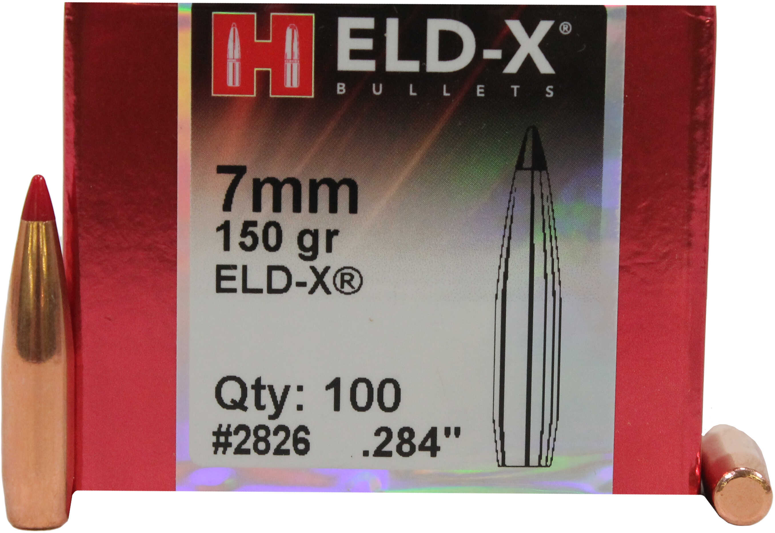 Hornady bullet 7MM 150Gr .284 ELD-X 100/20-img-1