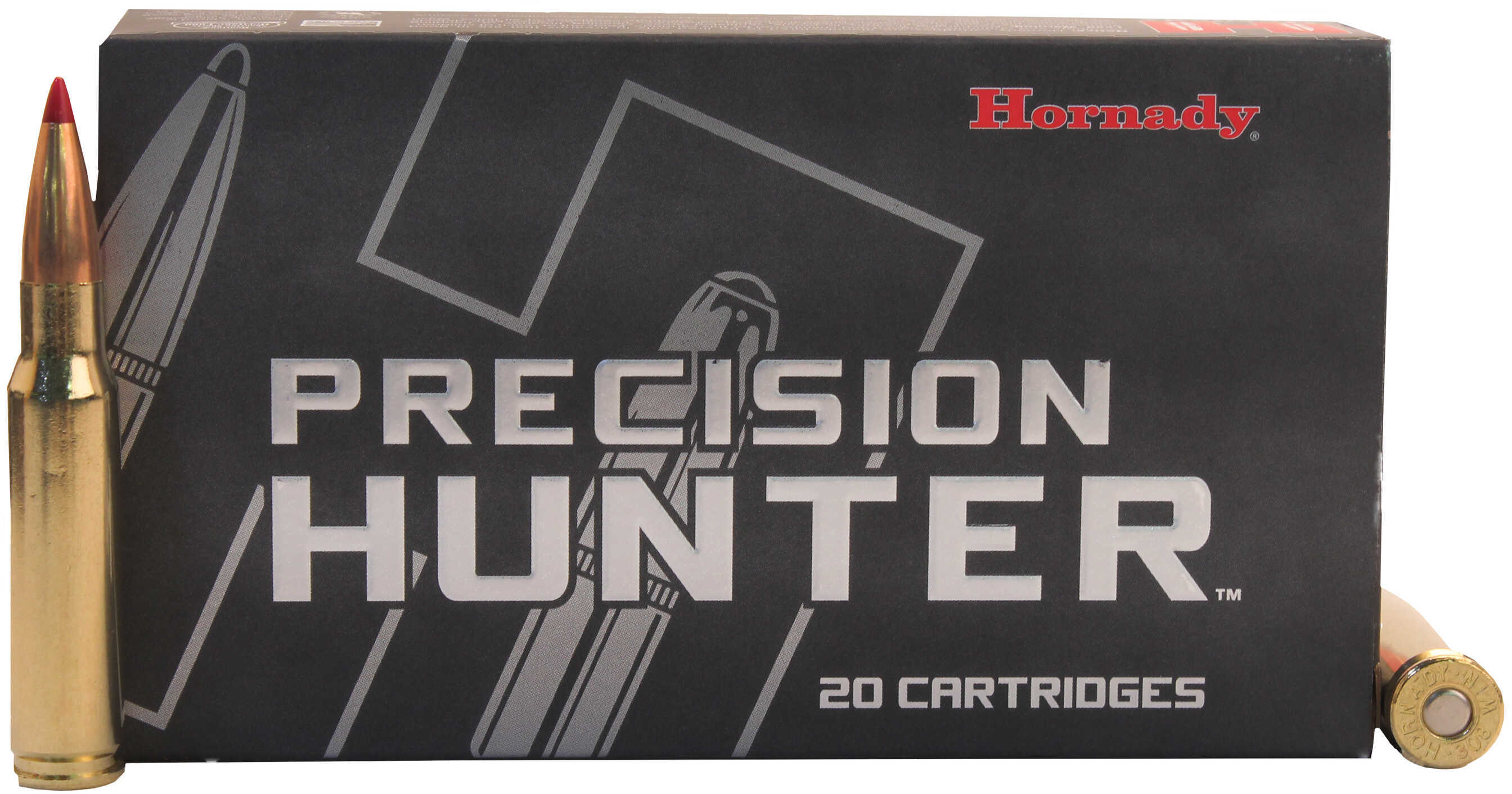 Hornady Precision Hunter Rifle Ammunition .308 Win 178 Gr ELD-X 2600 Fps 20/ct