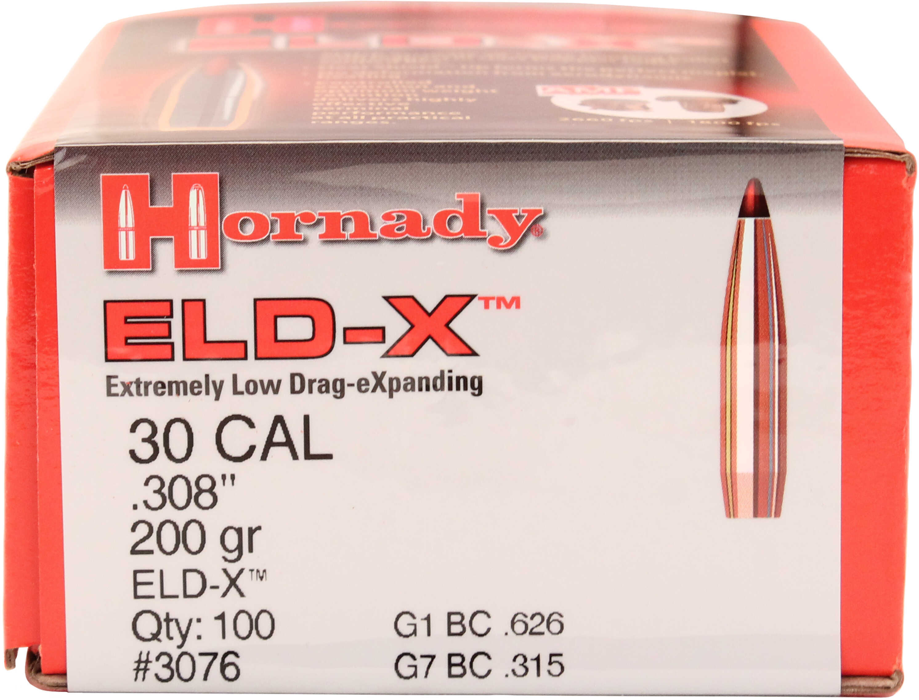 Hornady 30 Caliber .308 Diameter 200 Grain ELD-X 100 Count