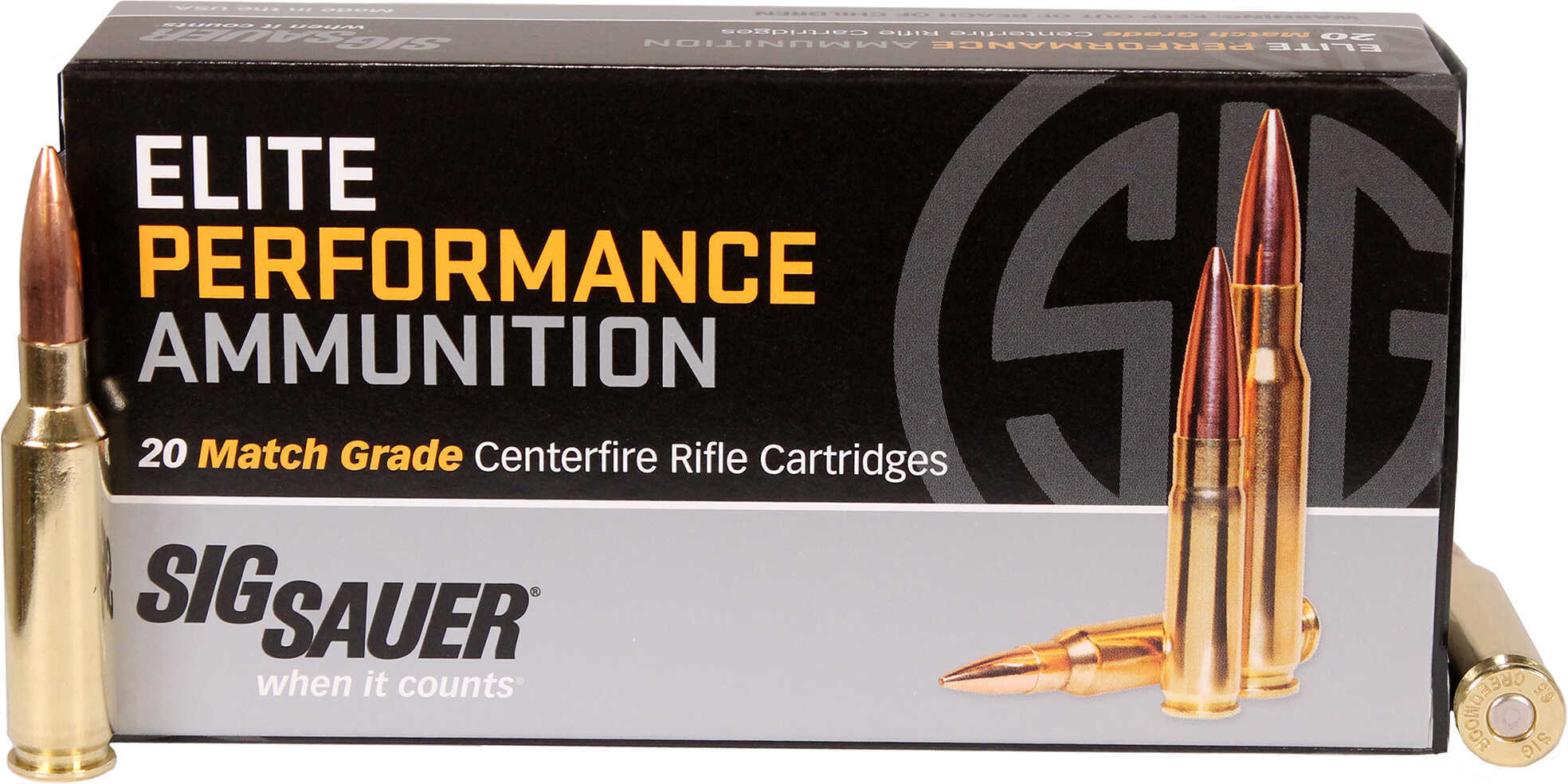 Sig Sauer Elite Match Rifle Ammunition 6.5mm Creedmoor 140 Gr OTM 20/ct