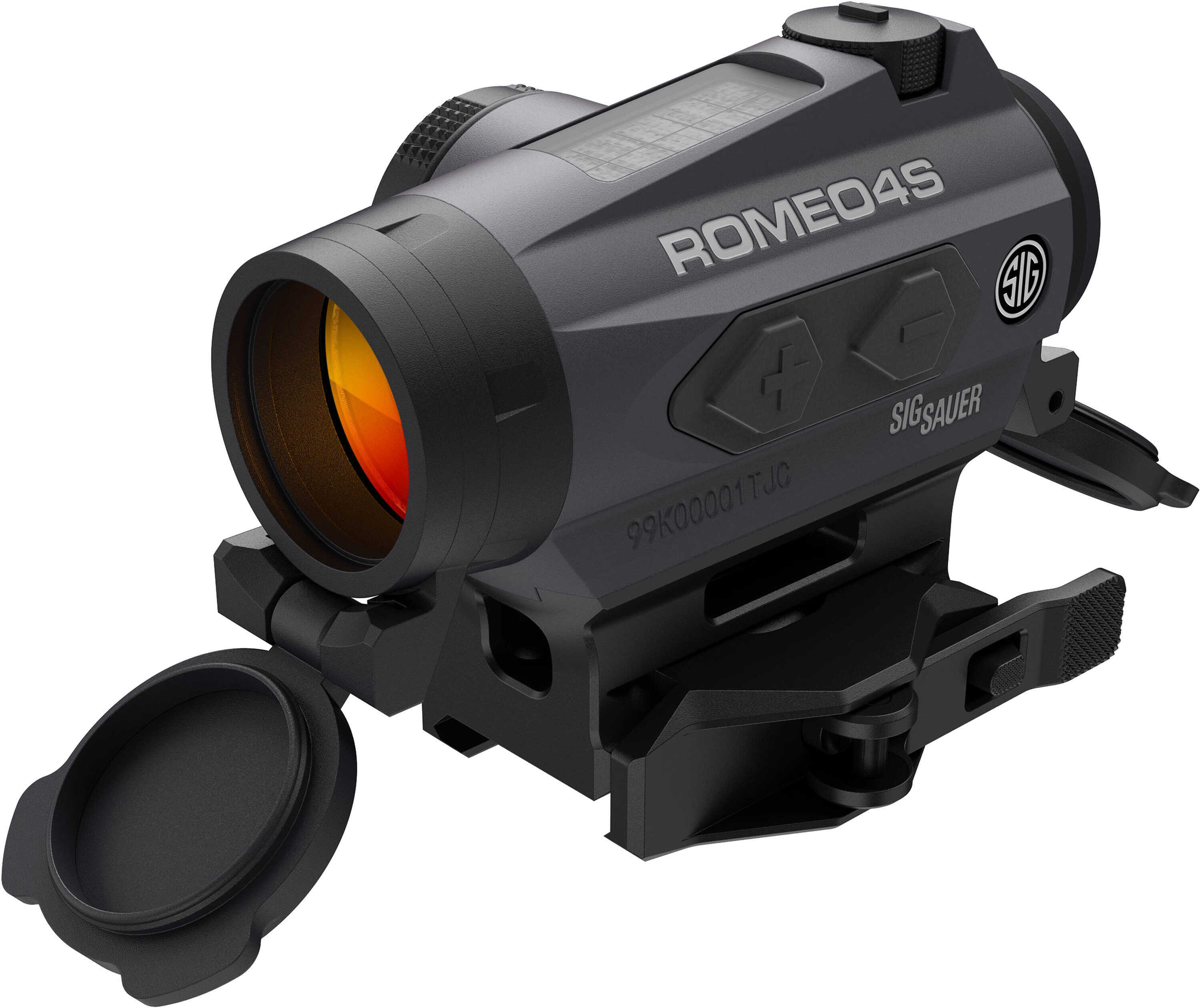 Sig Sauer Romeo4S Solar PoweRed Red Dot Sight - 1x20mm 2 MOA Ballistic CirclePlex Graphite