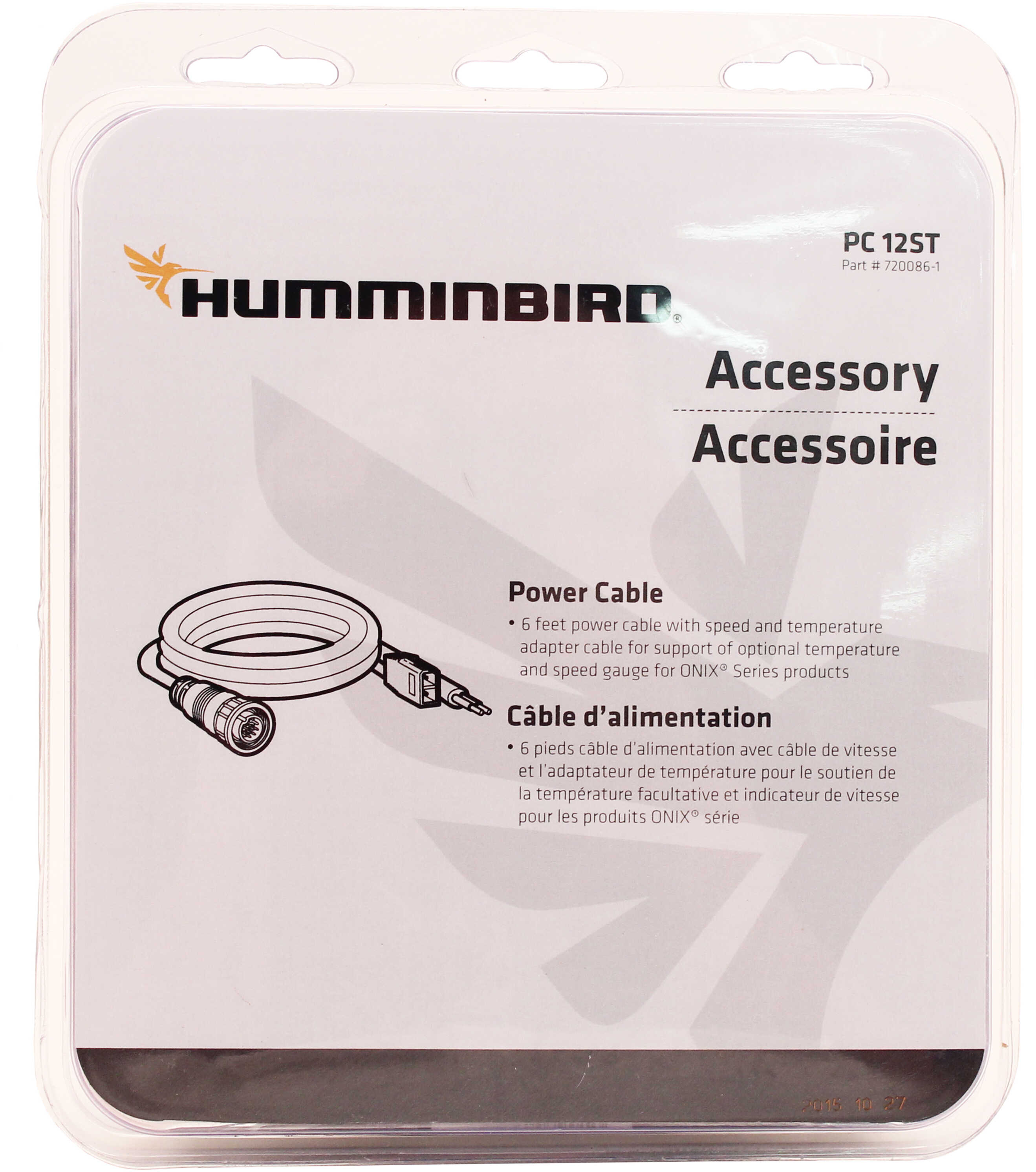 Humminbird PC 12 ST Power Cable w/Speed & Temp f/ONIX Series - 6'
