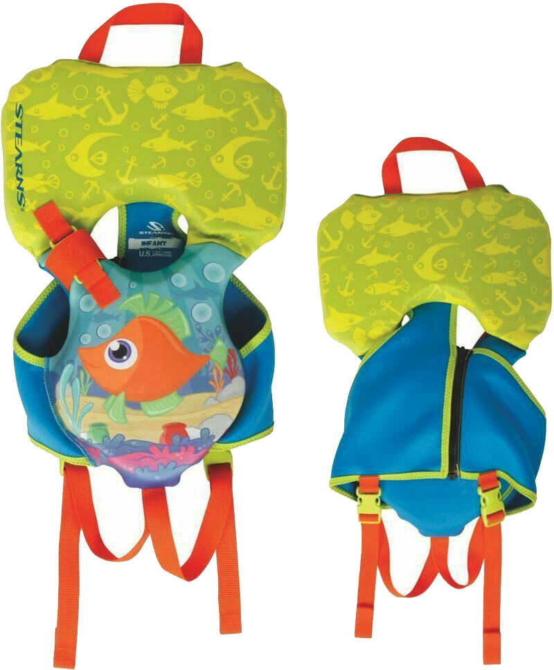 Puddle Jumper Infant Hydroprene&trade; Life Vest - Orang/Green/Blue Fish - Under 30lbs