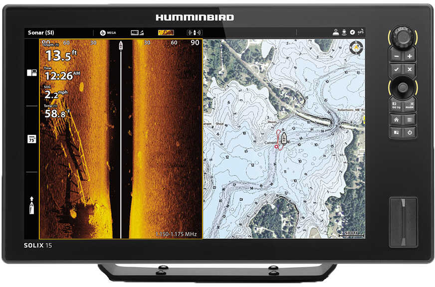 Humminbird SOLIX&trade; 15 CHIRP MEGA SI Fishfinder/GPS Combo G2 w/Transom Mount Transducer