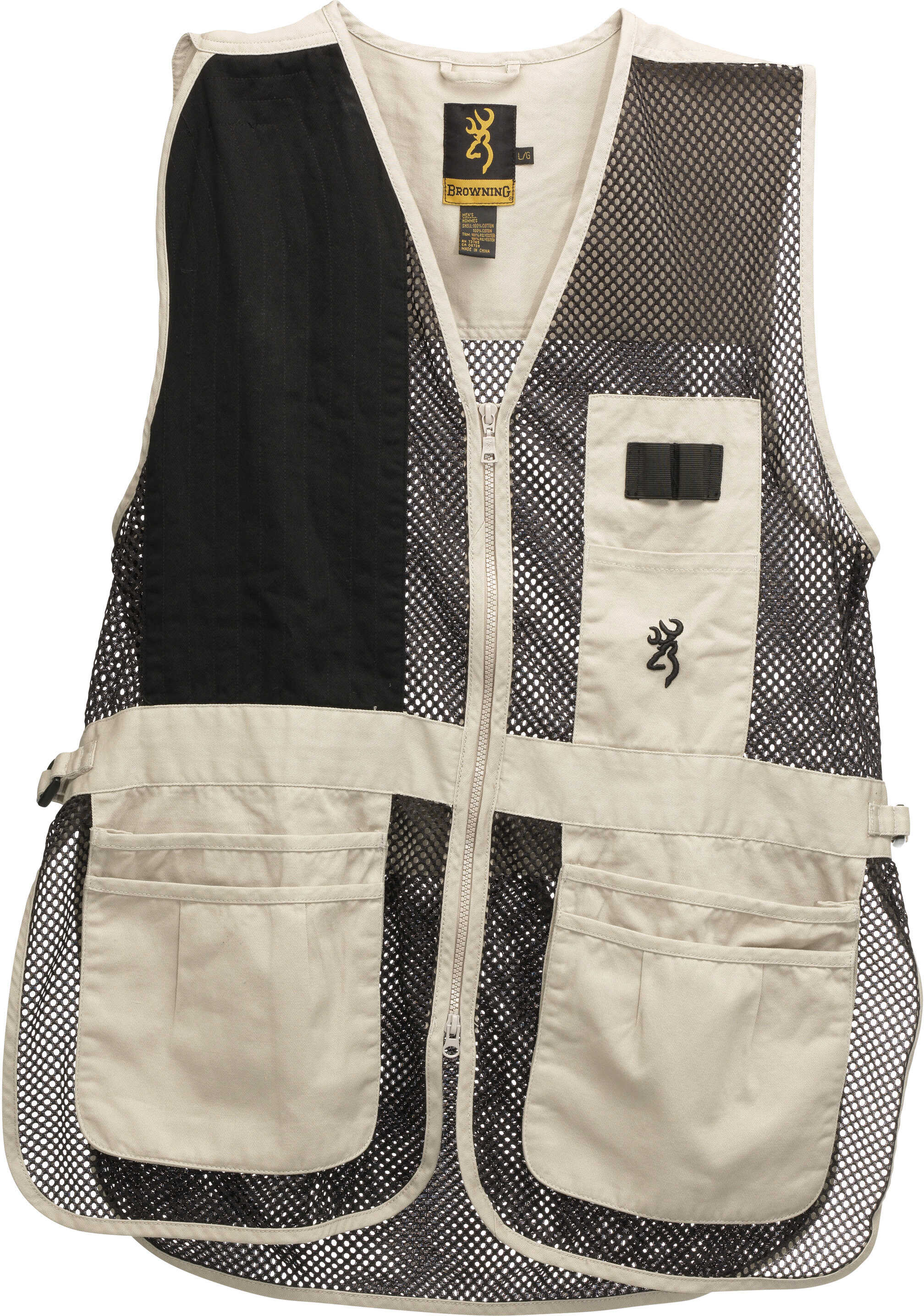 BG Shooting Vest Trapper Creek 2X-Large RH Sand/Black Mesh