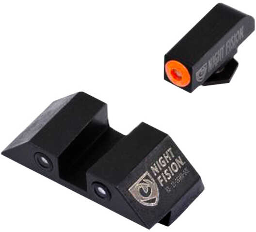 Night Fision Tritium Sight Set Orange Front Black Back For Glock