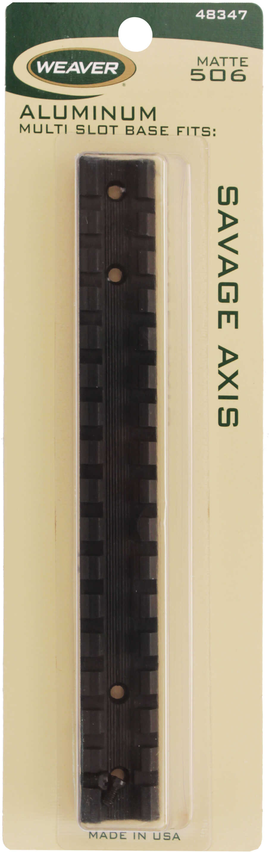 Weaver Multi-Slot Base Black Fits Savage Axis 48347