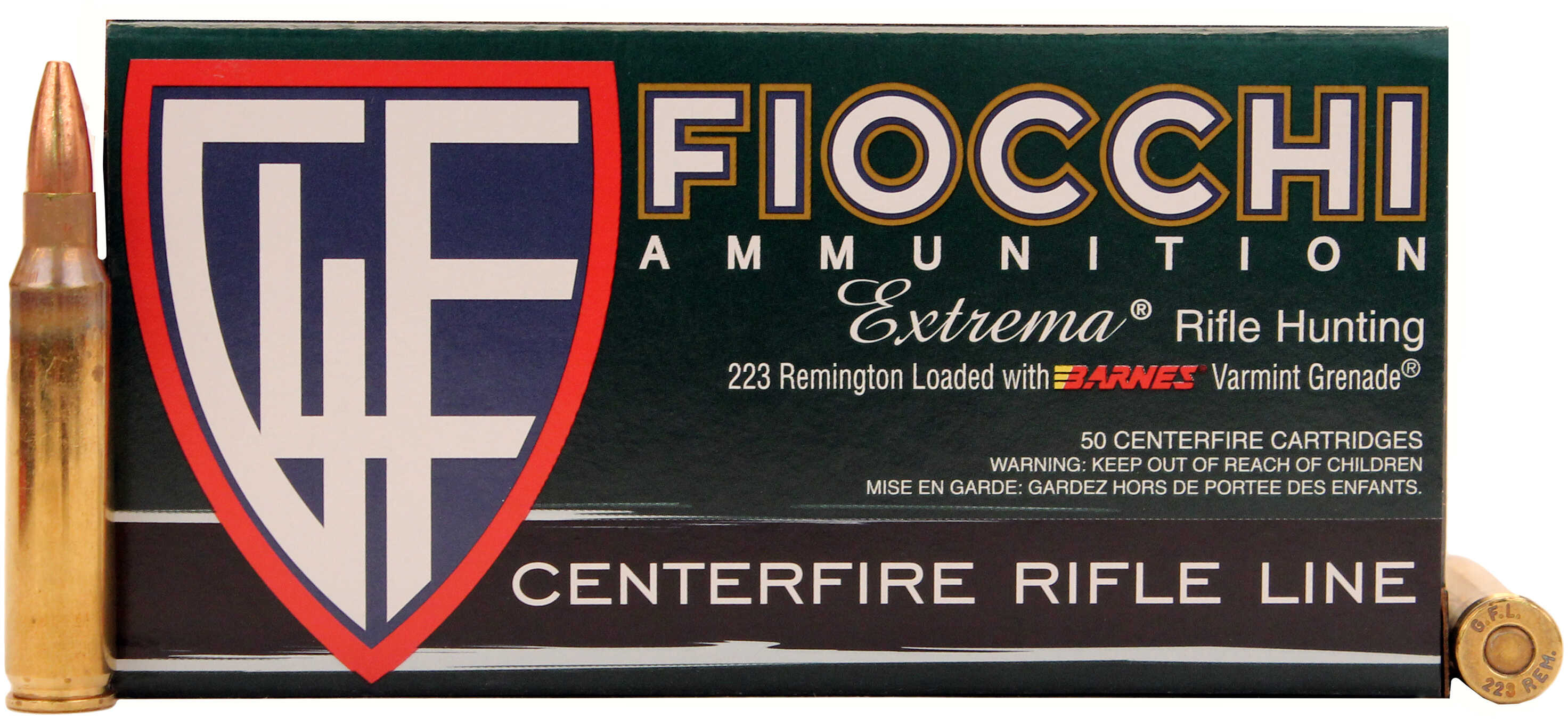 Fiocchi 223VGNT Hyperformance Hunting 223 Rem 50 Gr 50 Per Box/ 10 Cs