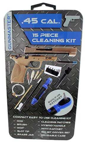 Gunmaster Cleaning Kit 15 Piece, .45 Caliber