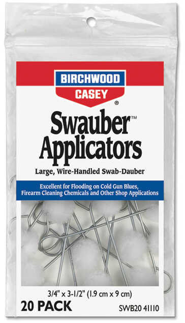 Birchwood Casey Swauber Applicators Poly-Bag 20/Pk