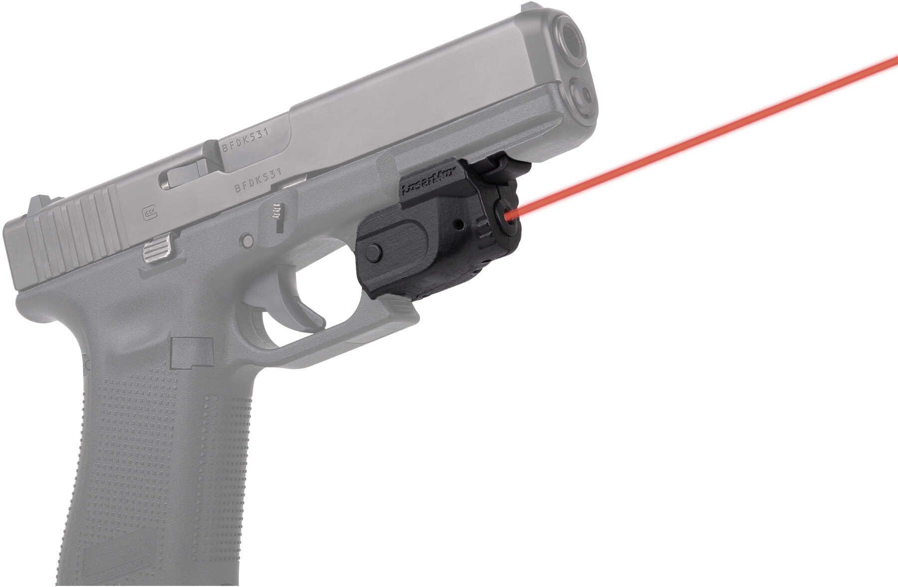 LaserMax Lightning Rail Mounted GripSense Technology Fits Firearm with at Least 1" Black Finish Red