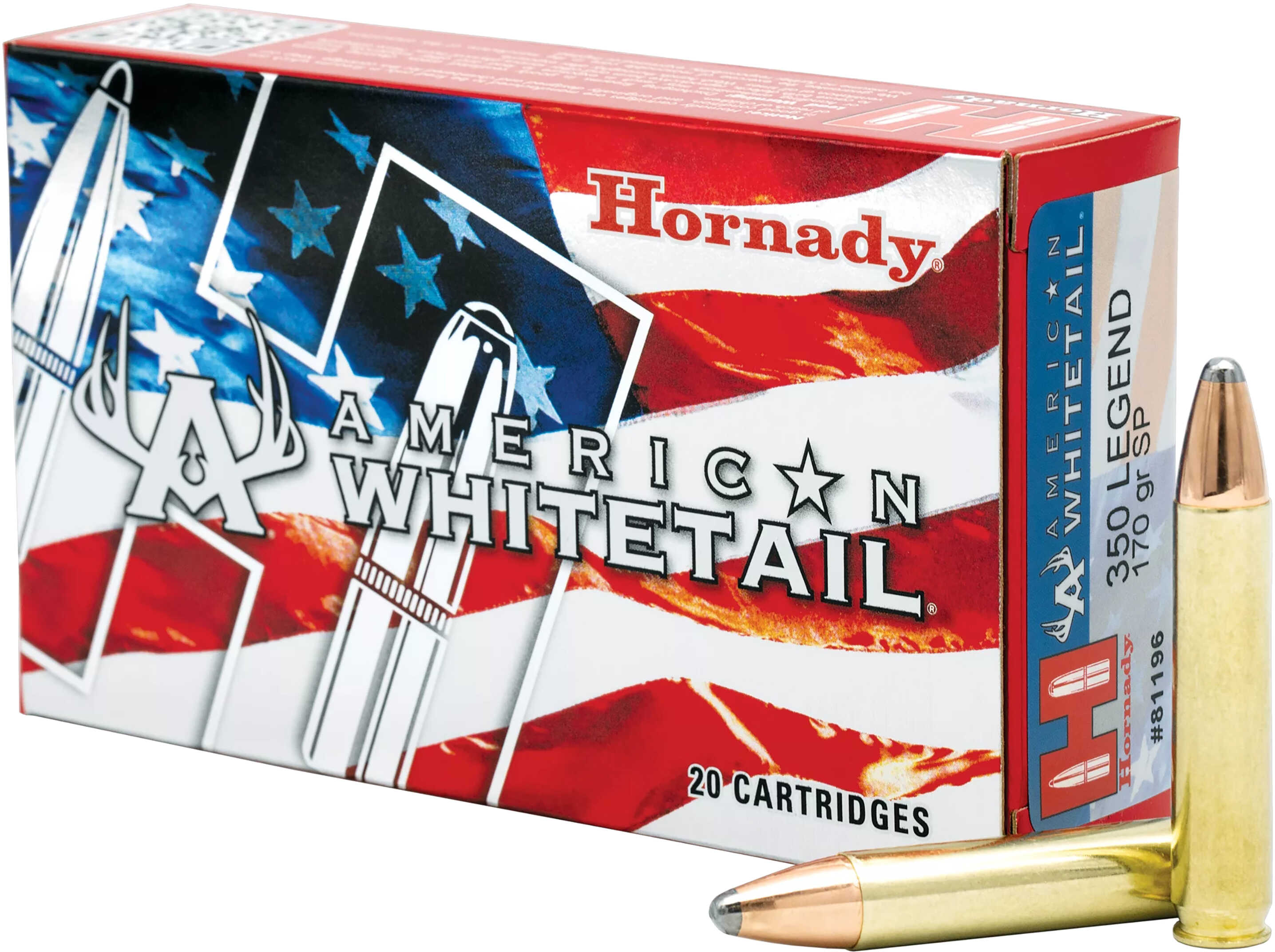 Hornady American Whitetail Rifle Ammo 350 Legend 170gr Model: 81196