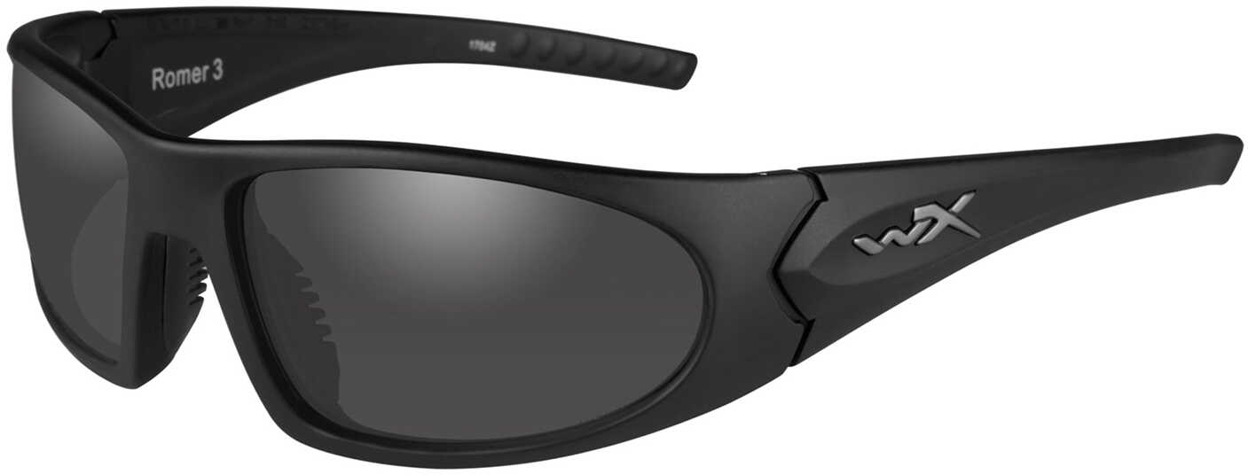 Wiley X Romer 3 Sunglasses - Smoke Grey/Clear/Rust Lens - Matte Black Frame