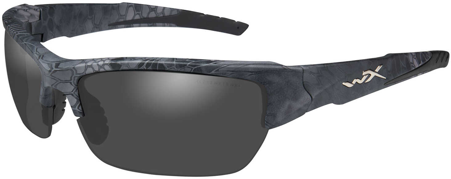 Wiley X Valor Sunglasses - Polarized Smoke Grey Lens - Kryptek Typhon Frame