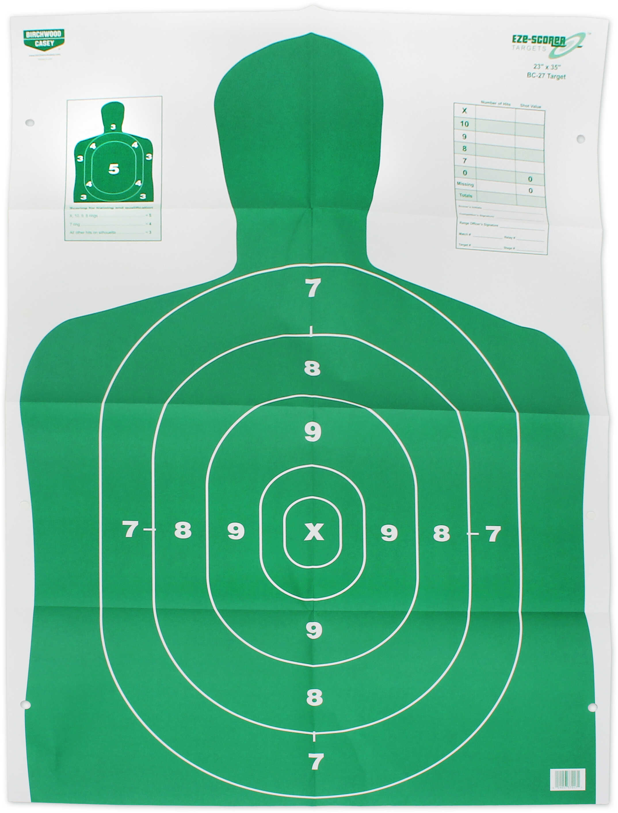 Birchwood Casey Eze-Scorer Targets Bc27 Green 23"x35" 5/Pack