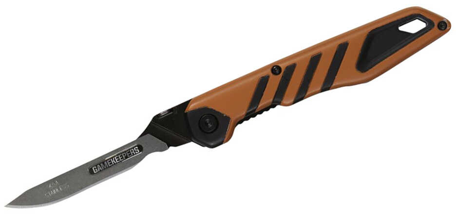 Allen 18931 Mossy Oak Gamekeeper Switchback 5.50" 60A Stainless Steel Drop Point Black/Orange Handle Folding