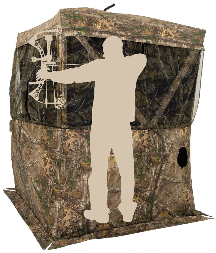 Browning 5957405 PowerHouse Ground Blind 600D Polyester Realtree Xtra 59" W D 82" H