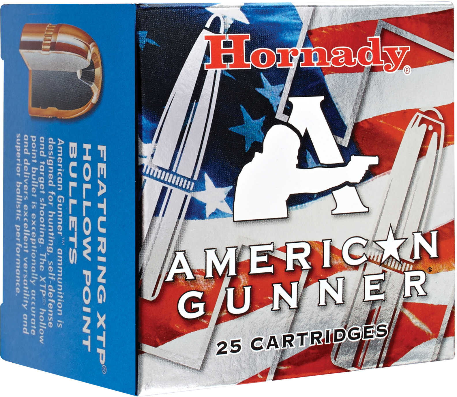 9mm Luger 124 Grain Jacketed Hollow Point 25 Rounds Hornady Ammunition