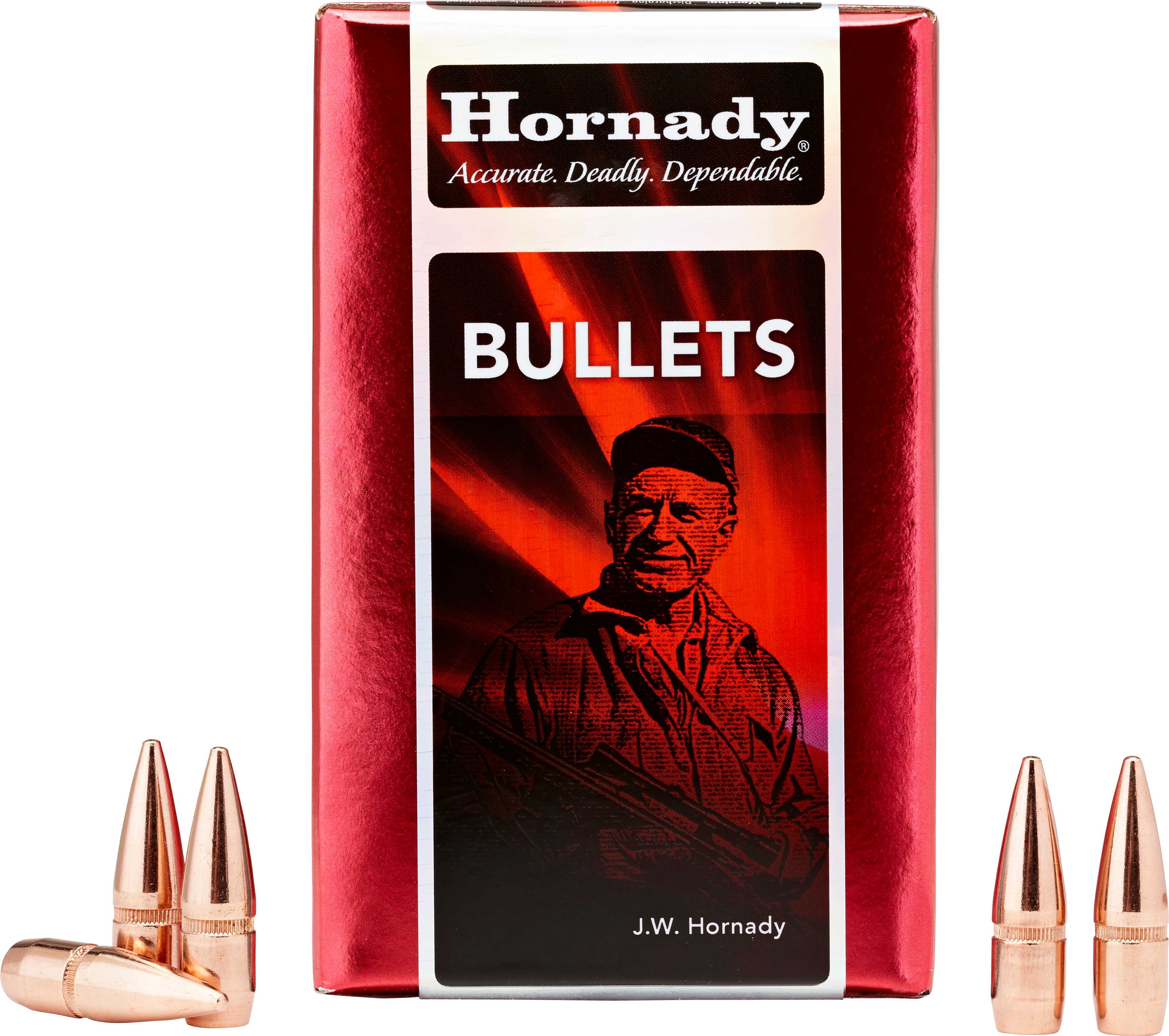 Hornady 30 Caliber .308 Diameter 180 Grain Spire Point With Cannelure 100 Count