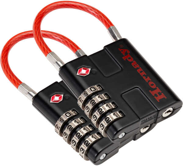 Hornady TSA Padlock W/ Cable 2Pk