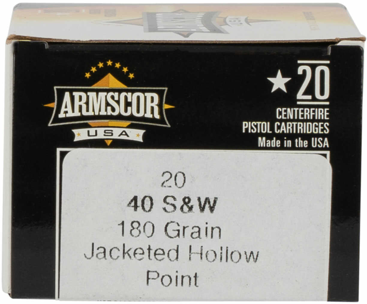 Armscor Handgun Ammunition .40 S&W 180 Gr JHP 950 Fps 20/ct