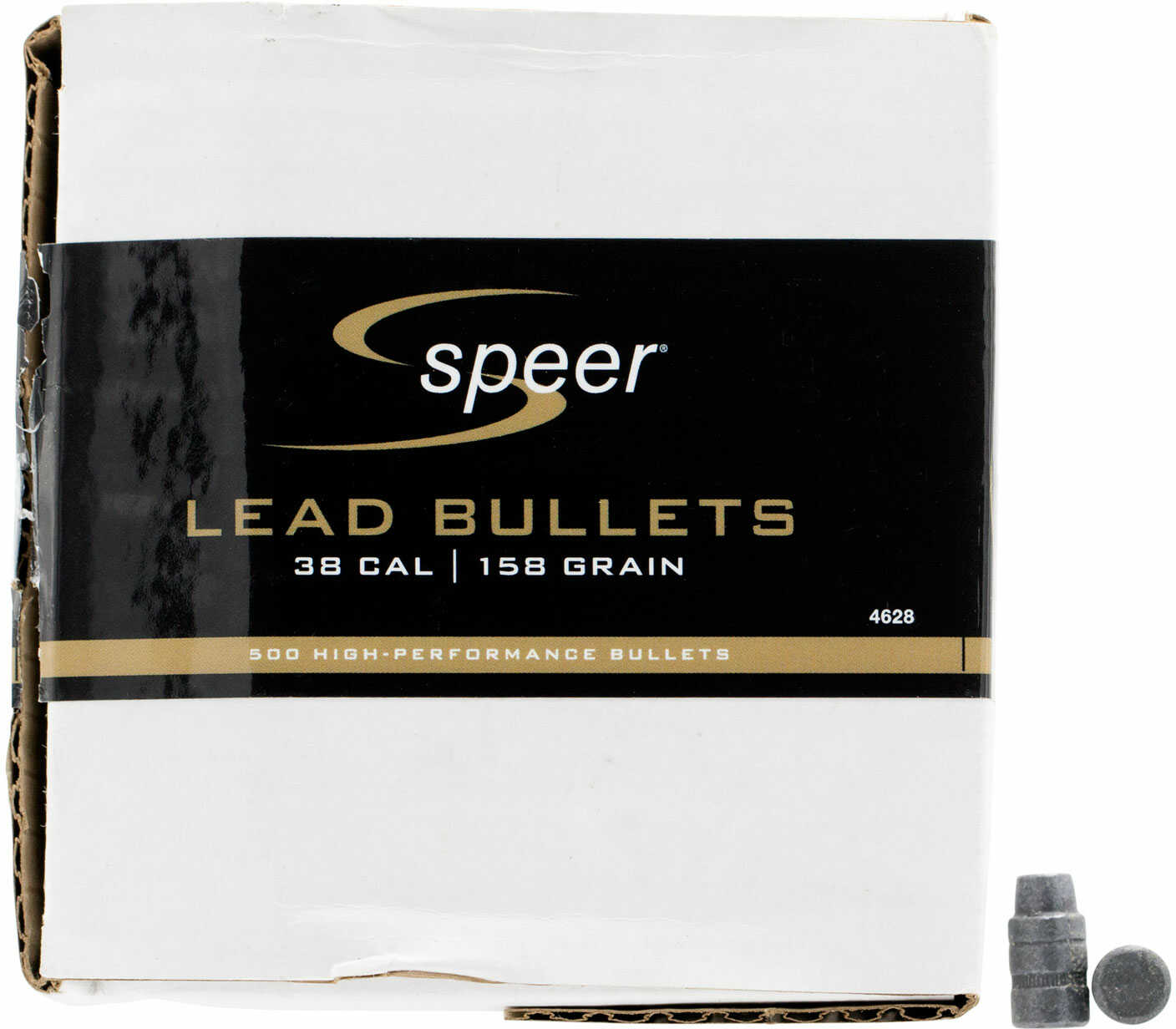 Speer 38 Caliber 158 Grain Lead Semi-Wadcutter Hollow Point 500/Box Md: 4628 Bullets
