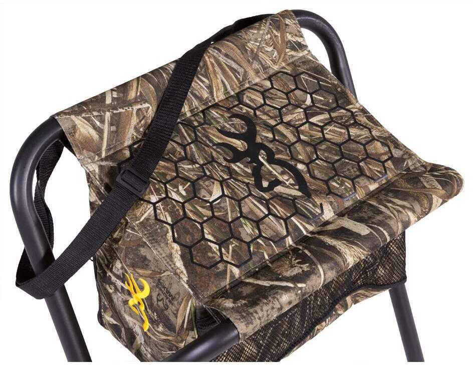 Browning Steady Ready Chair Polyester/Steel Realtree Max-5 20" W X 10.5" D X 25" H