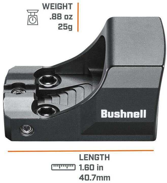 Bushnell RXC200 RXC 200 Reflex Black 1X 21mm 6 MOA Red Dot Reticle Fits Glock 43/Sig P365/Springfield Hellcat