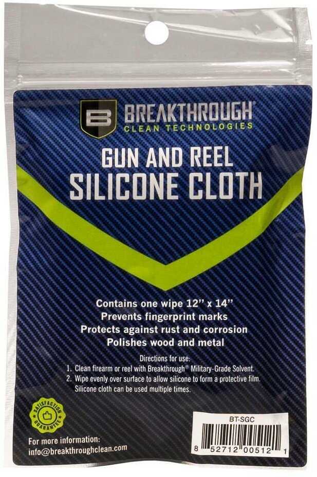 Breakthrough Clean Technologies Weather-Proof Cotton Silicon Gun Cloth 14" x 12" Grey