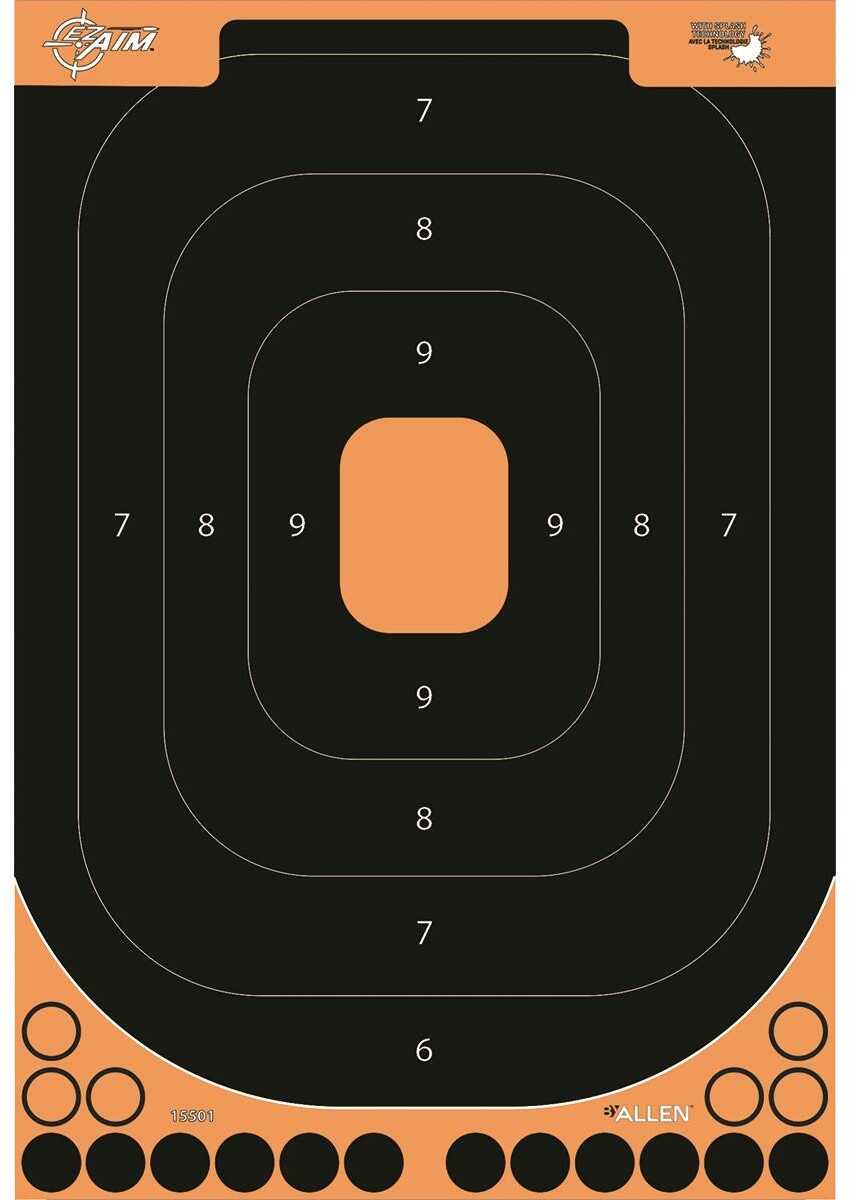 EZ-Aim Splash Trainer Kit & Target Stand Self-Adhesive Paper Oval Black/Orange